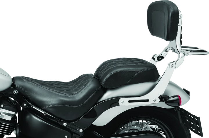 Kuryakyn Fixed Mounts Multi-Purpose Driver &amp; Passenger Backrest 18-Up Softail Chrome