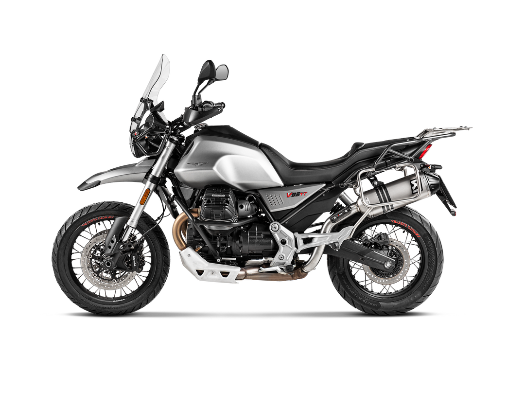 Akrapovic Offroad Slip-On Exhaust Moto Guzzi V85 TT 2019-2024