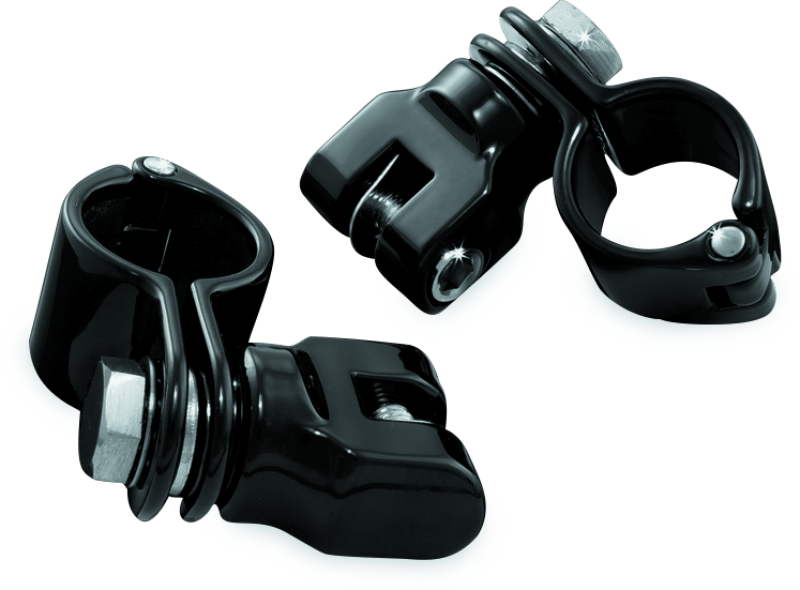Kuryakyn 1-1/4inch Magnum Quick Clamp With Clevis Black (Pair)
