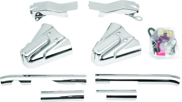 Kuryakyn Swingarm Cover Kit Unlighted 86-99 Softail Models Chrome