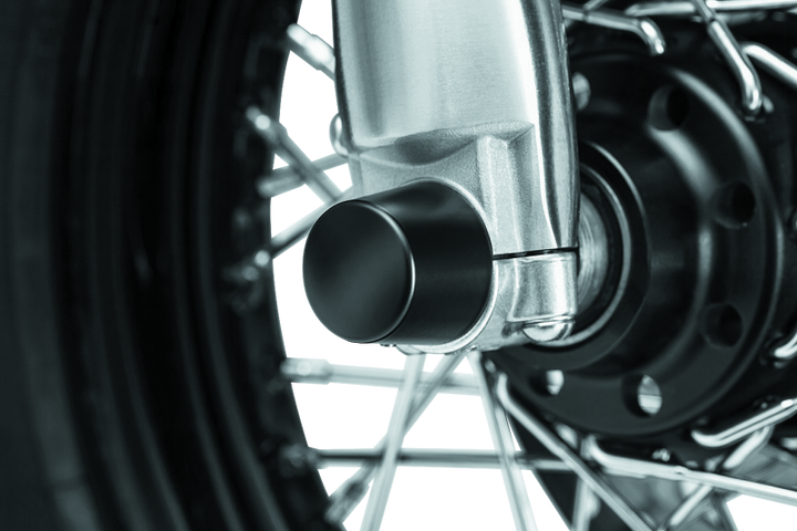 Kuryakyn Front Axle Nut Caps Satin Black