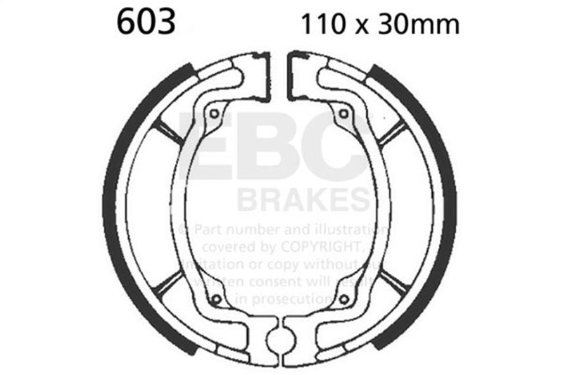 EBC 603 brake shoes — mfr catalog image