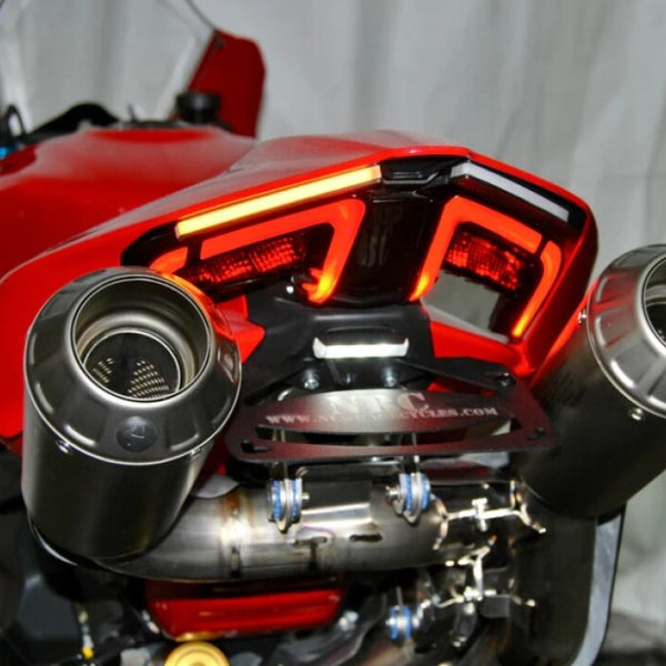 New Rage Cycles 25+ Ducati V4 Panigale/V4 Streetfighter Fender Eliminator - Akrapovic Race Exhaust — V4-FE-25A