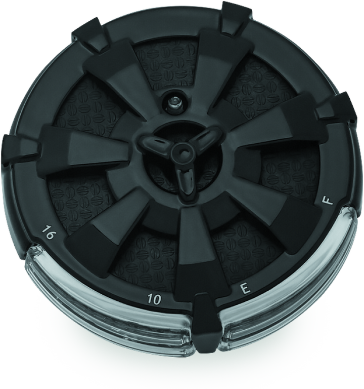 Kuryakyn Alley Cat Fuel &amp; Battery Gauge Gloss Black