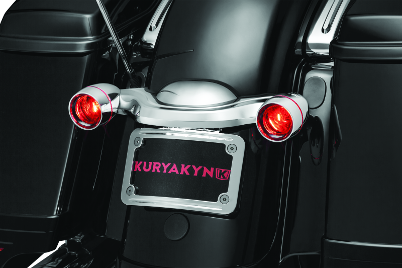 Kuryakyn Curved License Plate Mount Chrome (3157)