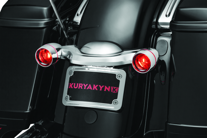 Kuryakyn Curved License Plate Mount Chrome (3157)