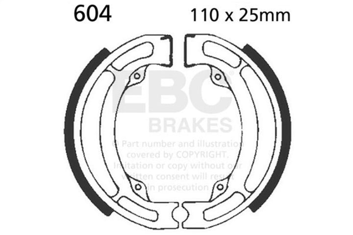 EBC 604 brake shoes — mfr catalog image