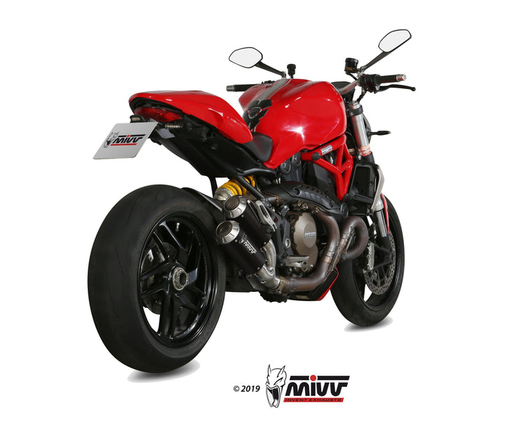 MIVV MK3 Black Slip-On Exhaust (D.040.SM3B) for 2014-2016 Ducati Monster 1200/S
