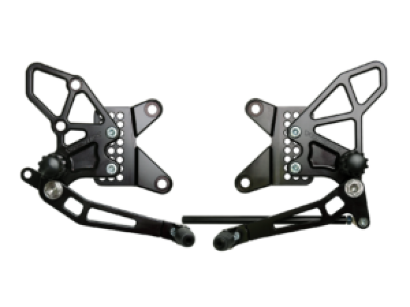 Vortex 09-12 Kawasaki ZX600 Ninja ZX-6R Adjustable Rearsets — Black (RS415K)