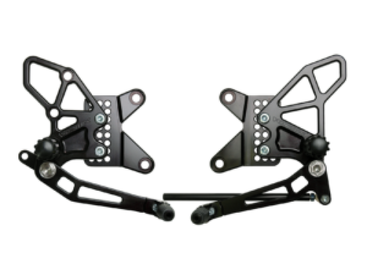 Vortex 09-12 Kawasaki ZX600 Ninja ZX-6R Adjustable Rearsets — Black (RS415K)