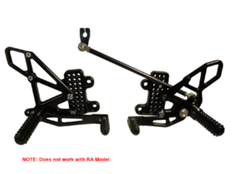 Vortex 07-23 Honda CBR600 RR Adjustable Rearsets — Black (RS265K)