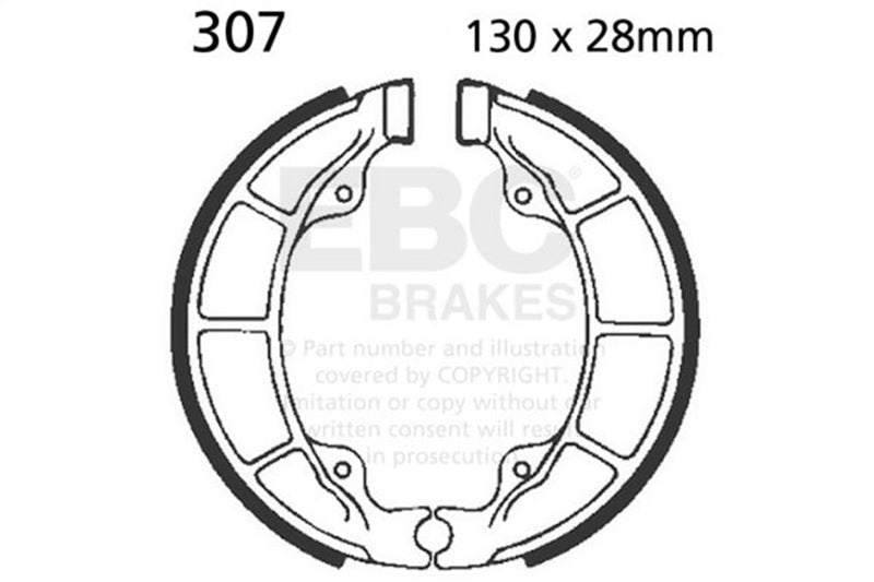 EBC 307 brake shoes — mfr catalog image