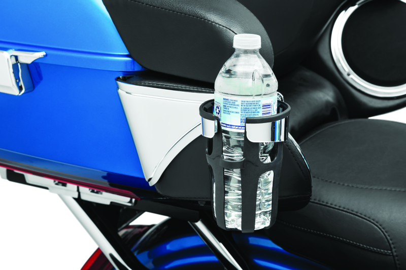 Kuryakyn Reflex Drink Holder Right Side HD Touring Passenger Mount 14 and Up Chrome