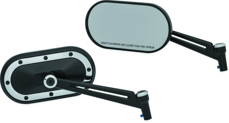 Kuryakyn Heavy Industry Mirrors Satin Black &amp; Chrome