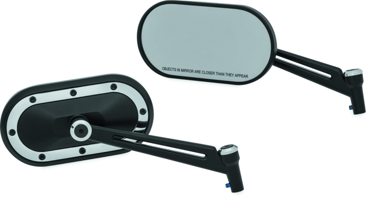 Kuryakyn Heavy Industry Mirrors Satin Black &amp; Chrome