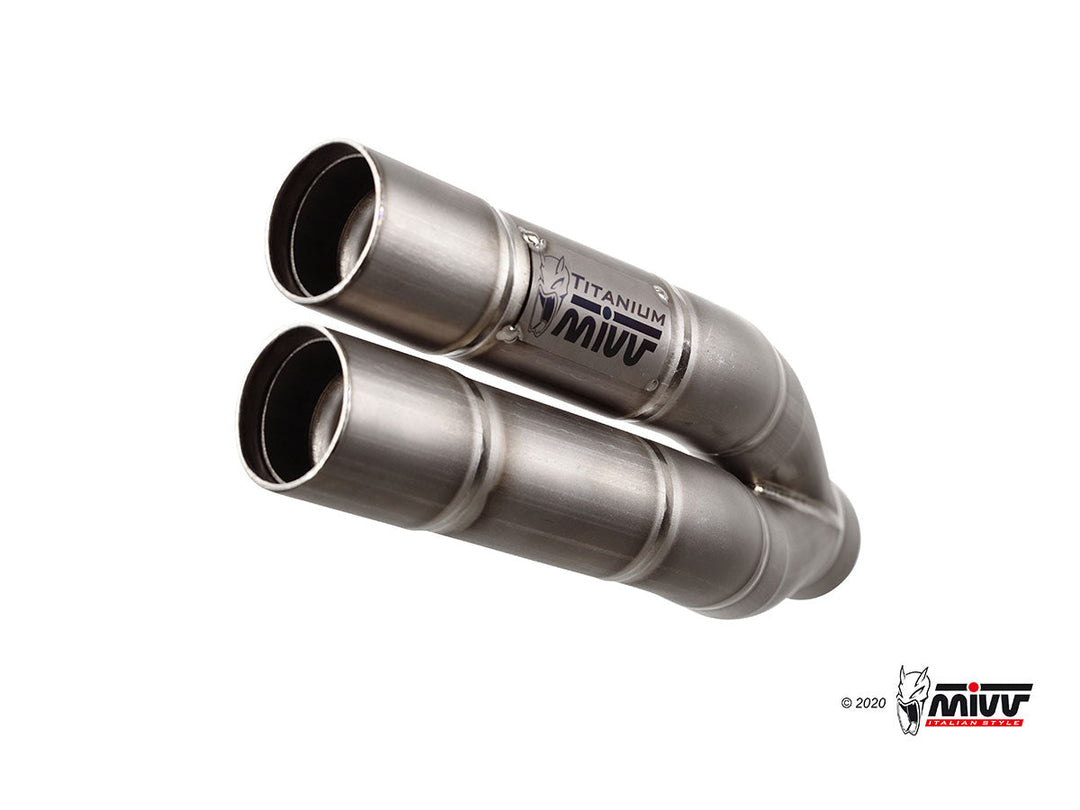 MIVV Double Gun Titanium Slip-On Exhaust (Y.063.LDG) for 2017-2022 Yamaha YZF R6