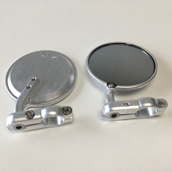 CRG Hindsight 3 in. Round Bar-End Mirror Right - Silver (HS-201-R)