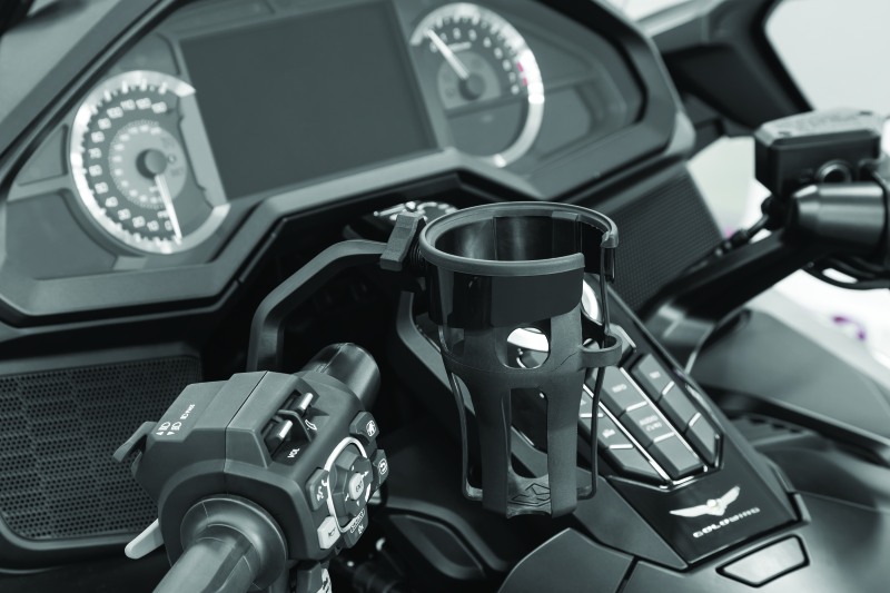 Kuryakyn Reflex Drink Holder Honda Goldwing DCT Handlebar Left Side Mount Black