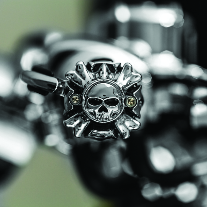 Kuryakyn Replacement Zombie Grip Emblems With Throttle Boss