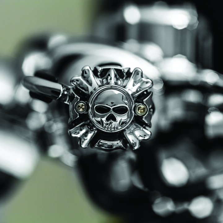 Kuryakyn Replacement Zombie Grip Emblems With Throttle Boss