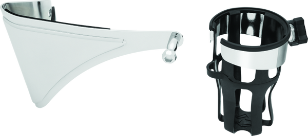 Kuryakyn Reflex Drink Holder Right Side HD Touring Passenger Mount 14 and Up Chrome