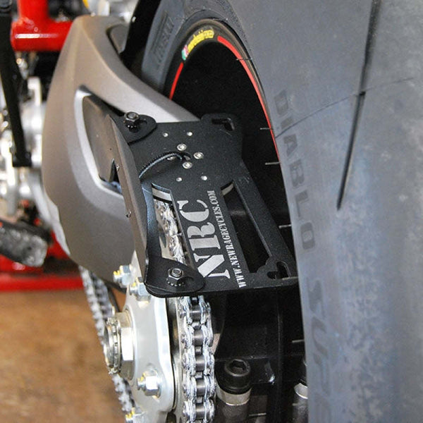 New Rage Cycles 19+ Ducati Hypermotard 950 Side Mount License Plate-2 Positions — 950-SIDE