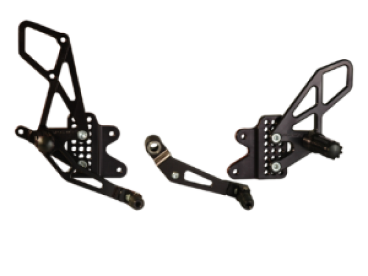Vortex 6-10 Suzuki GSX-R600, GSX-R750 Rear Set — Black (RS553K)