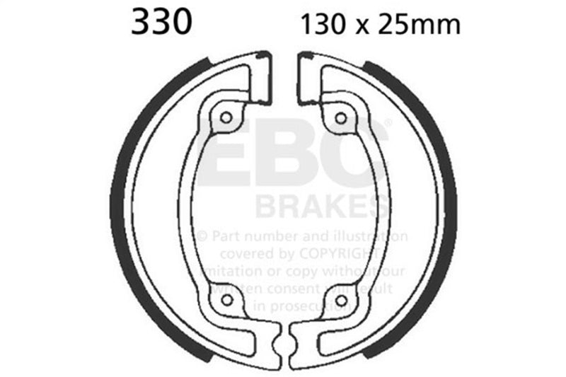EBC 330 brake shoes — mfr catalog image
