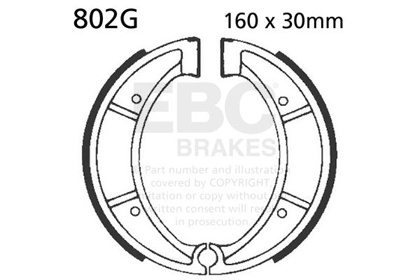 EBC Grooved Brake Shoes — 802G