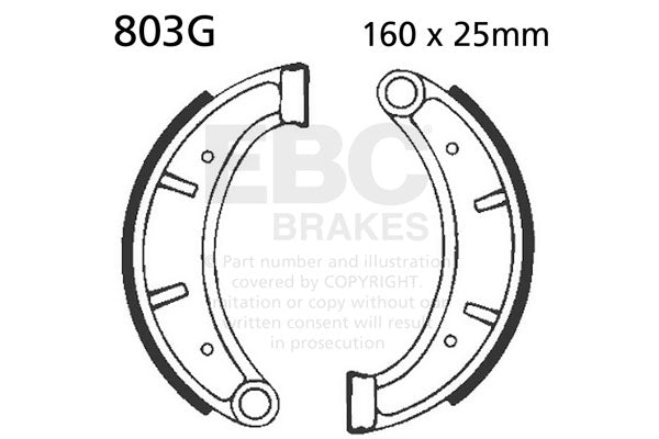 EBC Grooved Brake Shoes — 803G