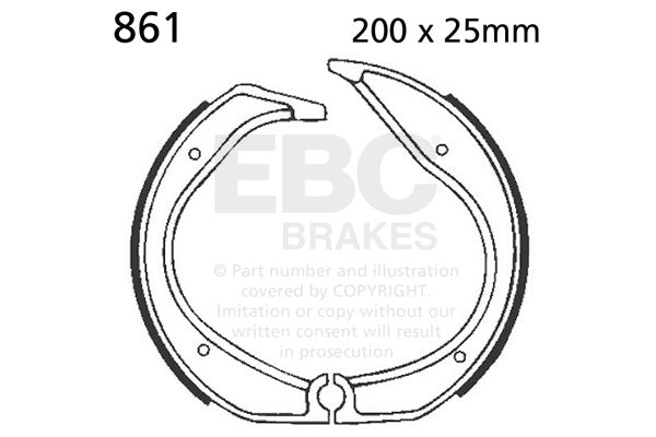 EBC Brake Shoes — 861