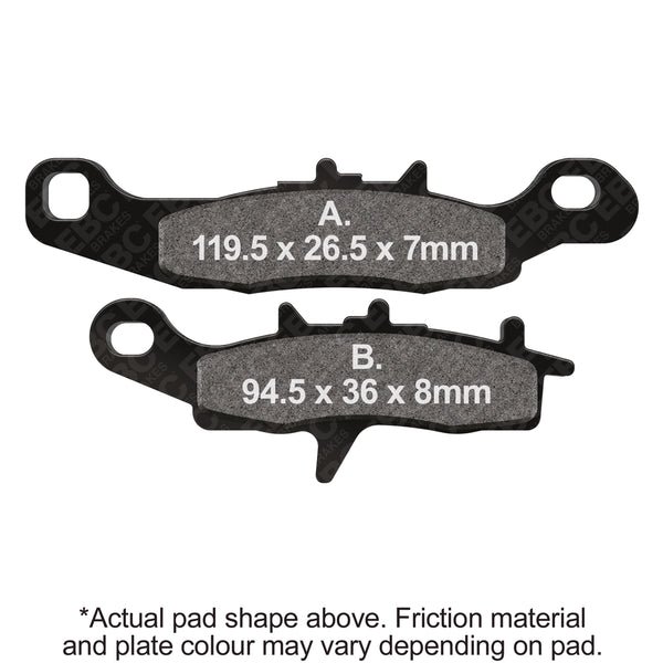 EBC X Carbon Graphite Brake Pads — FA258X