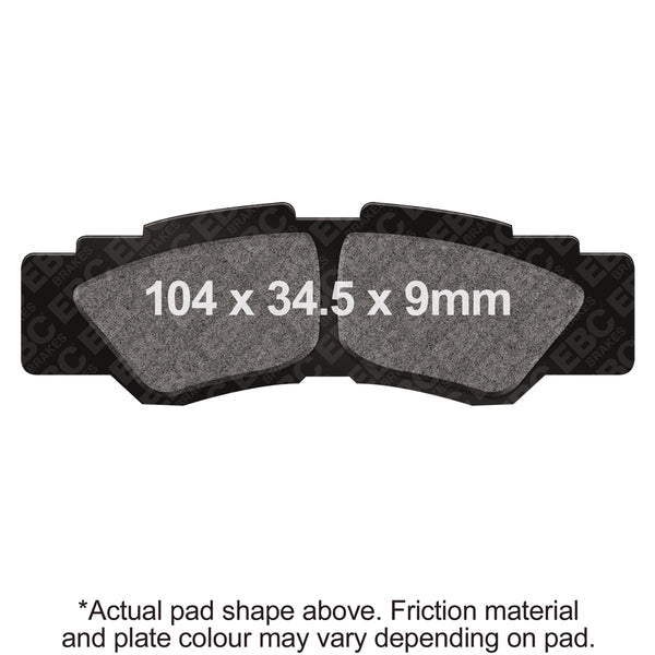 EBC R Long-Life Sintered Brake Pads — FA677R