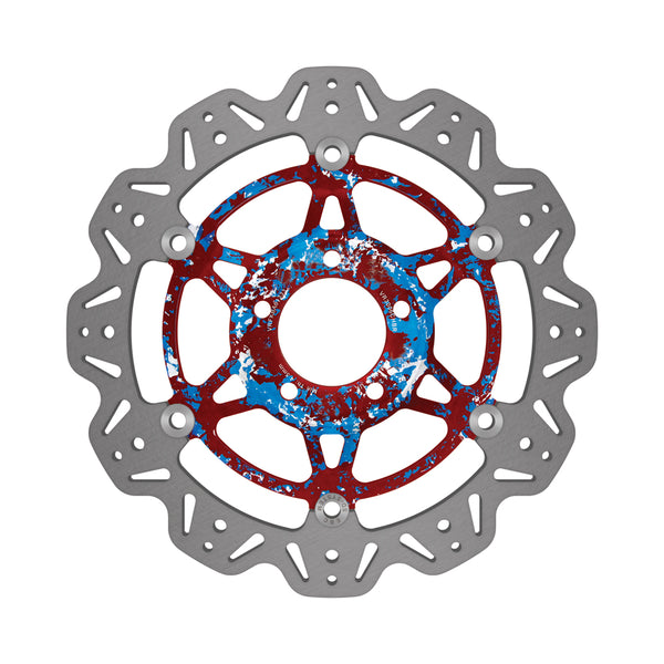 EBC Vee-Series Front Brake Rotor 310mm Light Blue Camo Hub - VR3006CHBR