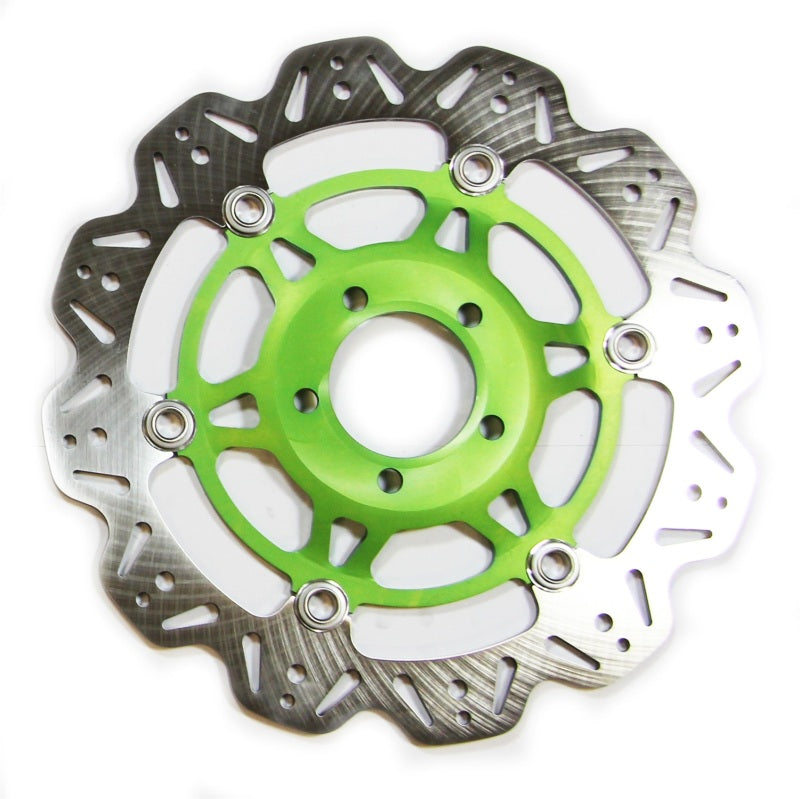 EBC 03-05 Kawasaki Z 1000 ZR 1000 A Front Left/Right Vee Floating Green Rotor — VR4154GRN