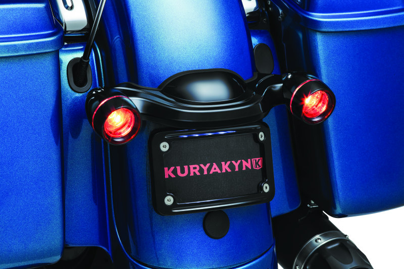 Kuryakyn Curved License Plate Mount Black (3147)