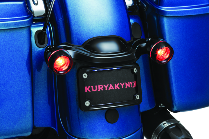 Kuryakyn Curved License Plate Mount Black (3147)