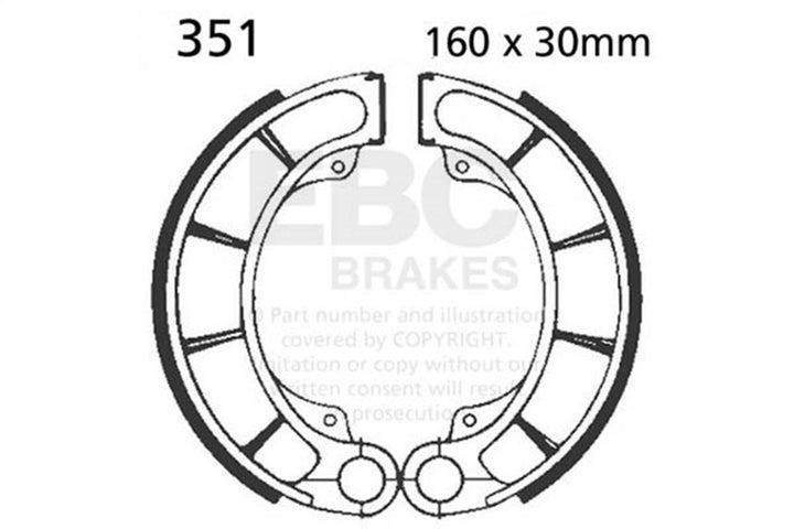 EBC 351 brake shoes — mfr catalog image