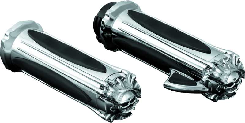 Kuryakyn Zombie Grips With Throttle Boss Dual Cable Chrome