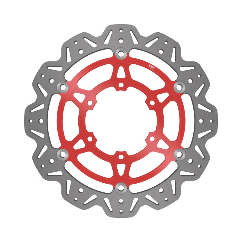 EBC 17-21 Suzuki GSX-R 1000 A (w/ABS/Brembo Radial Caliper) Front Left/Right Vee Floating Red Rotor — VR3107RED