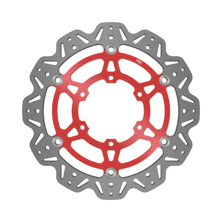 EBC 17-21 Suzuki GSX-R 1000 A (w/ABS/Brembo Radial Caliper) Front Left/Right Vee Floating Red Rotor — VR3107RED