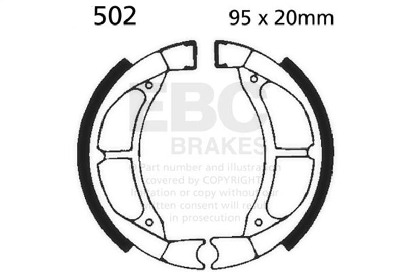 EBC 502 brake shoes — mfr catalog image