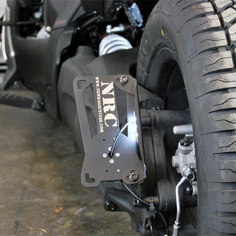 New Rage Cycles 19+ Can-Am Ryker Side Mount License Plate (2 Position) — RYKER-SIDE