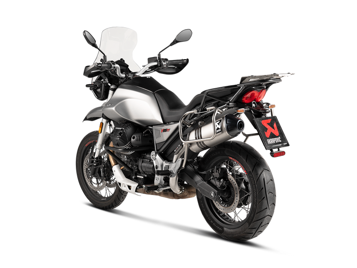 Akrapovic Offroad Slip-On Exhaust Moto Guzzi V85 TT 2019-2024