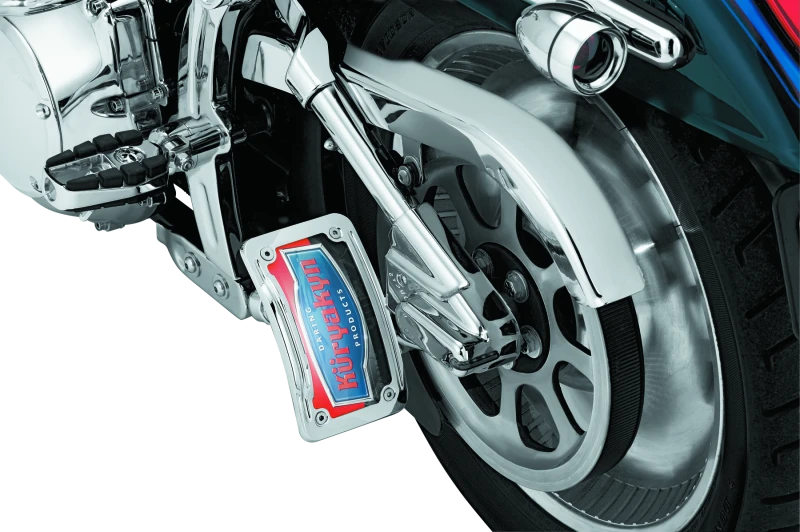 Kuryakyn Lighted Curved Vertical Side Mount License Plate Holder