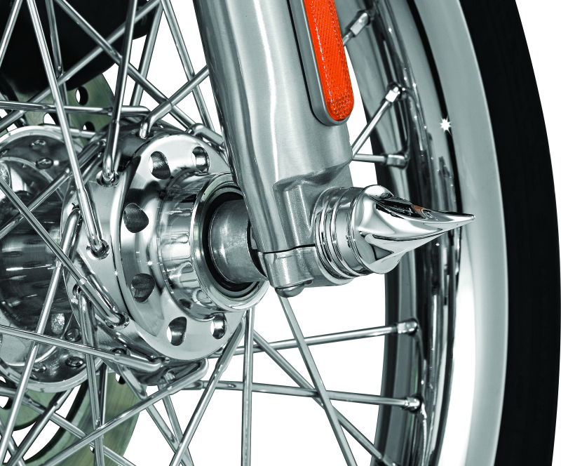 Kuryakyn Twisted Axle Caps Chrome (1219-t14)