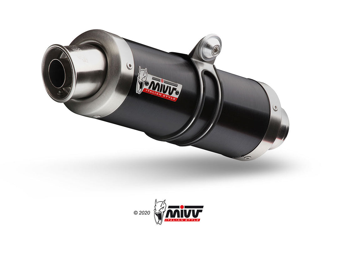 MIVV GP Black Slip-On Exhaust (T.005.LXB) for 2005-2006 Triumph Speed Triple