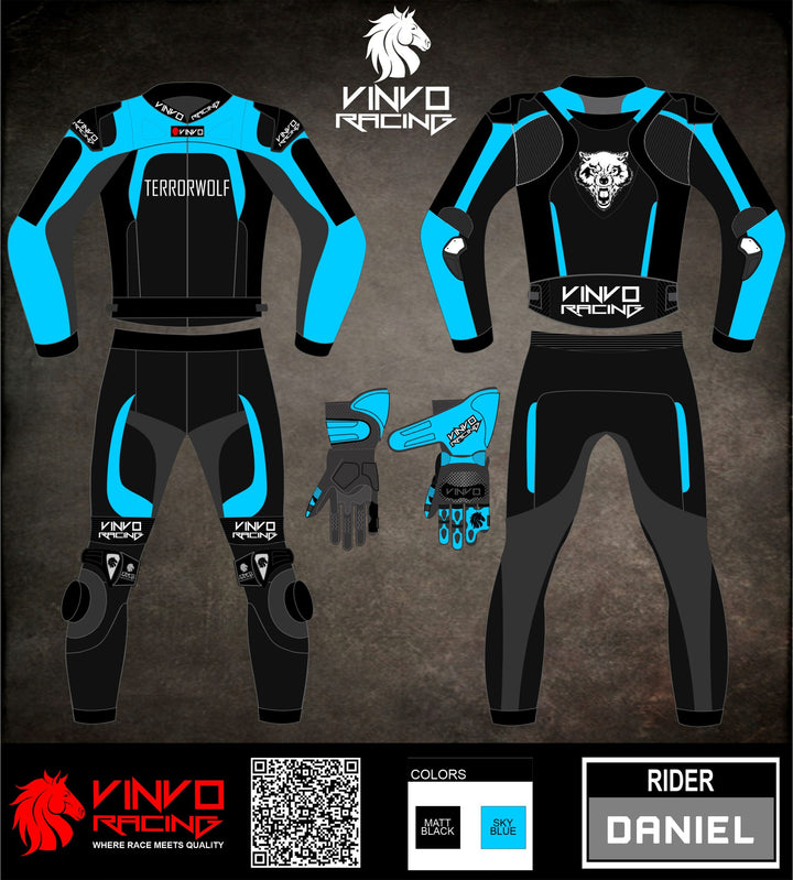 Custom Kangaroo Leather Race Suit