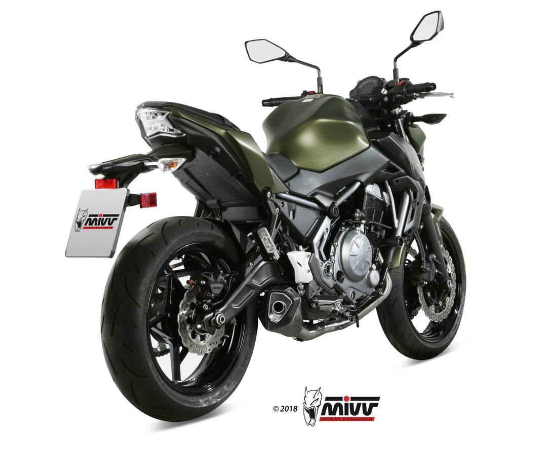 MIVV Delta Race Black Full System Exhaust (K.044.LDRB) for 2017-2022 Kawasaki Ninja 650/Z650