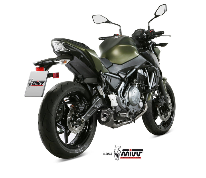 MIVV Delta Race Black Full System Exhaust (K.044.LDRB) for 2017-2022 Kawasaki Ninja 650/Z650